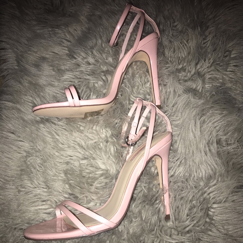 Forever 21 Strappy Baby Pink Heels